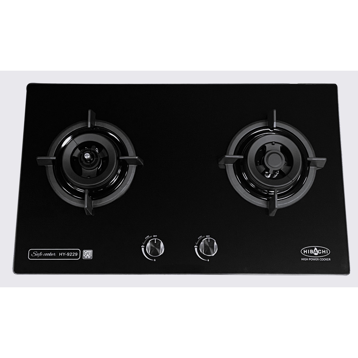 Hibachi 氣霸 HY-9229-TG 75厘米 6000W 防乾燒 嵌入式雙頭煤氣煮食爐 Hibachi 氣霸 HY-9229-TG 75厘米 6000W 防乾燒 嵌入式雙頭煤氣煮食爐